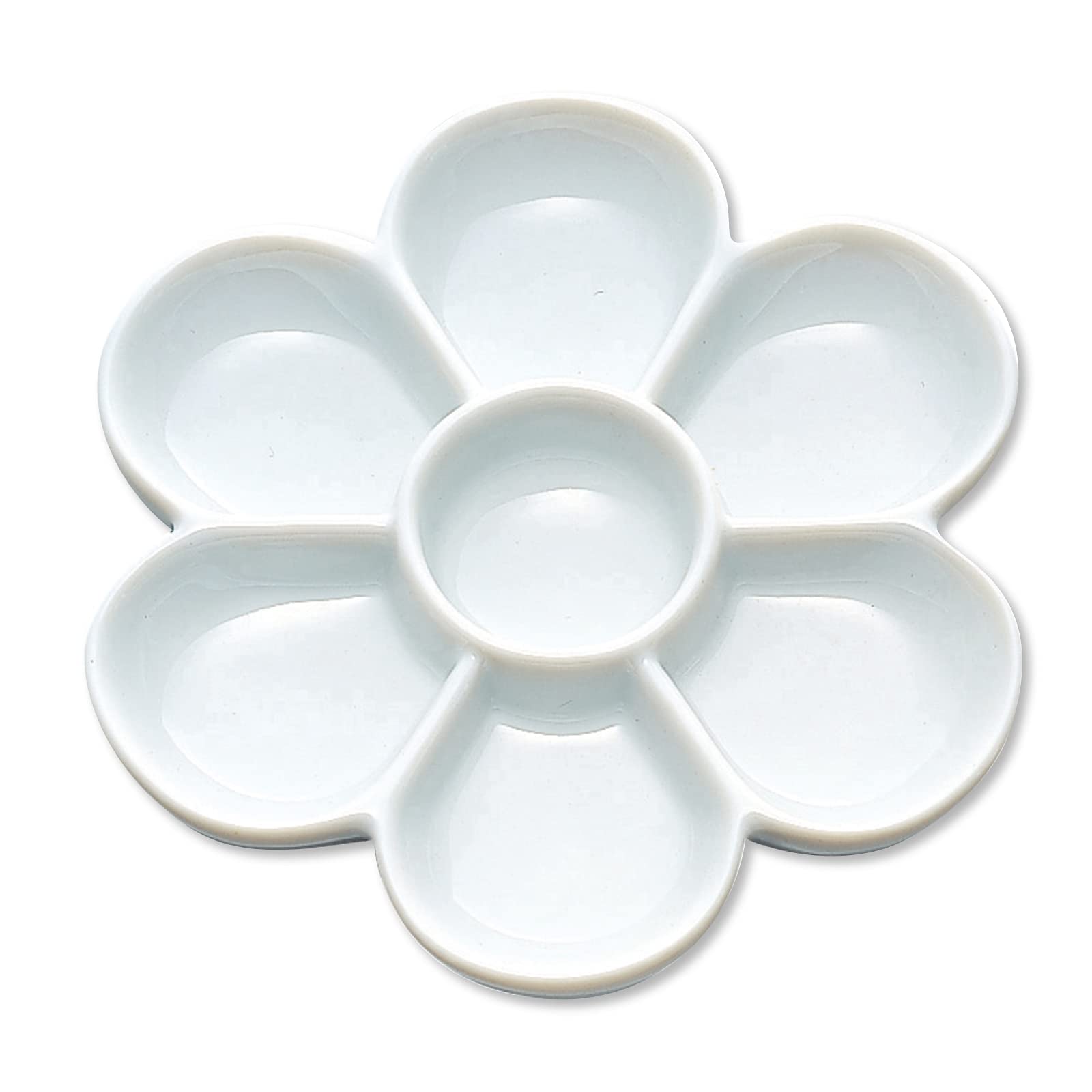 kuretake umezara ceramic paint palette for watercolor, goauche and sumi ink stick plum-shaped ceramic picture plates.