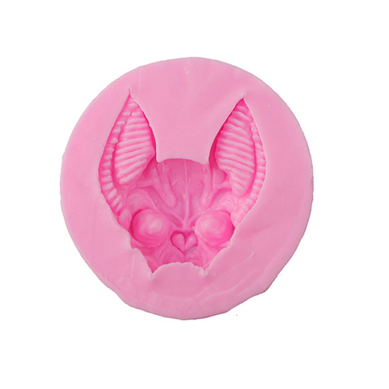 MALSSE Cat-Silicone-Mold Halloween Devil-Cat Epoxy Resin Halloween Tabletop Decoration Baking Mold Cute Decor Head Resin