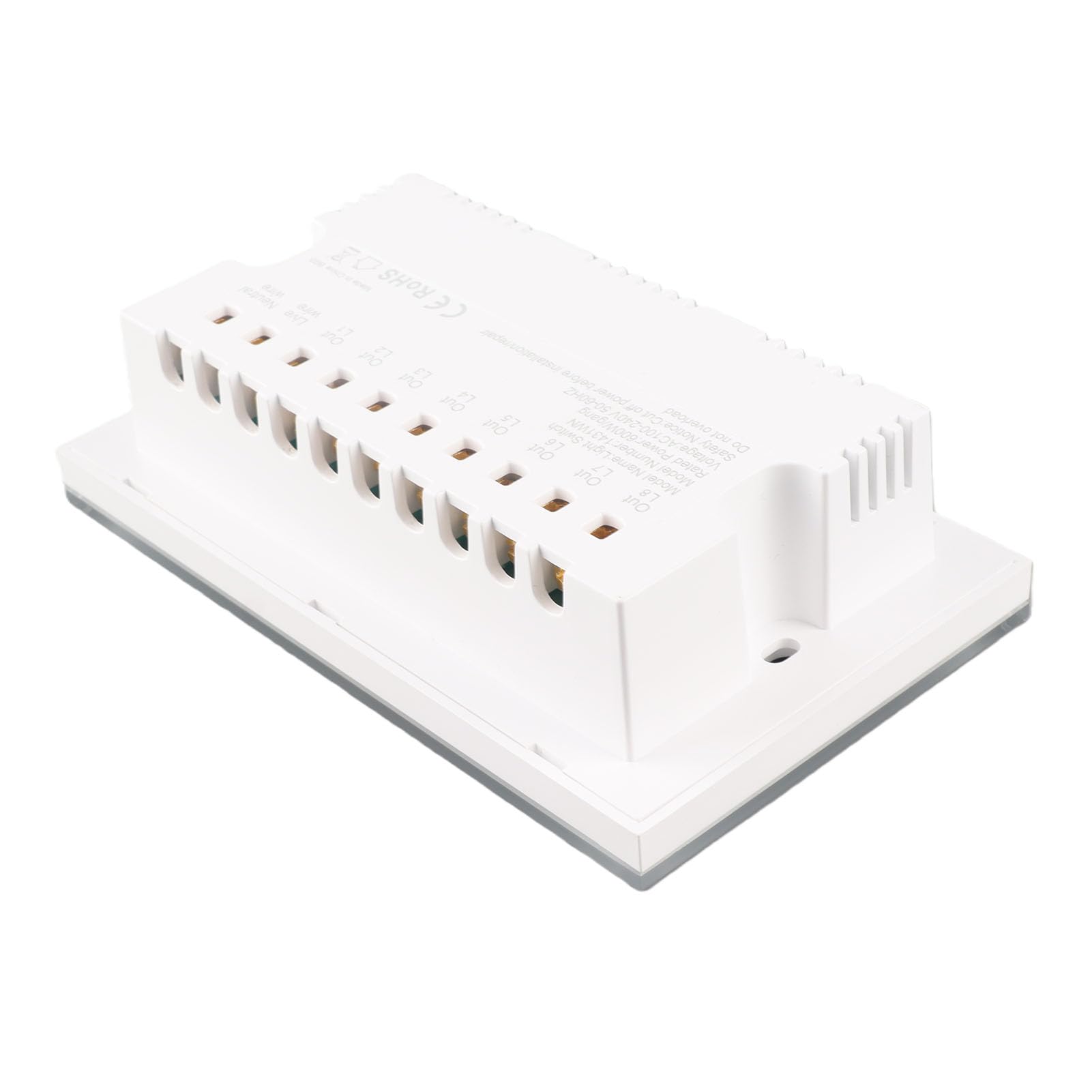 Alomejor Interruptor de Luz Táctil Panel WiFi Inteligente de 8 Bandas, Control Inalámbrico de Alta Sensibilidad para Automatización del Hogar, AC100-240V