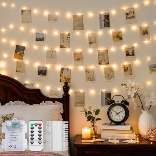 JMEXSUSS 100LED Photo Clips String Light 33ft Fairy Lights with 50 Clips