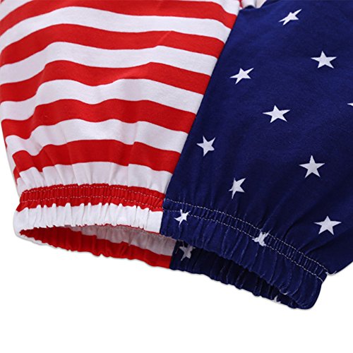 Newborn Baby Boy My First 4Th Of July Romper+Star Striped American Flag Shorts Pants Patriotic Outfit Set 2Pcs Summer Birthday Cake Smash Clothes For Independence Day Photo Shoot Red+White+Blue 12-18M #TOP4