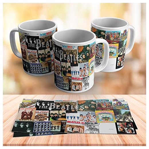 TAZA ILUSTRACION LOS BEATLES TAZA REGALO AMIGOS cumpleaños sorpresa