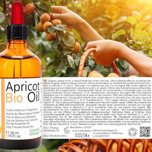 Oïléna Organic Apricot Oil 100% Pure, Natural, Vegan, No GMO - Image 2