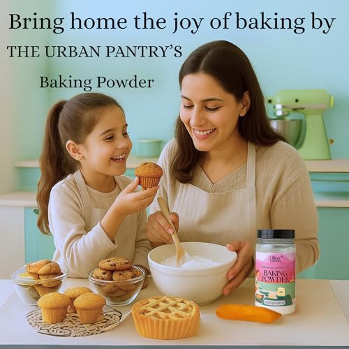 Image of The Urban Pantry Baking Powder 250 g (Pack of 3) | Bulk Value Pack | Aluminium-Free, Double-Acting Leavening Agent for Baking & Indian Snacks