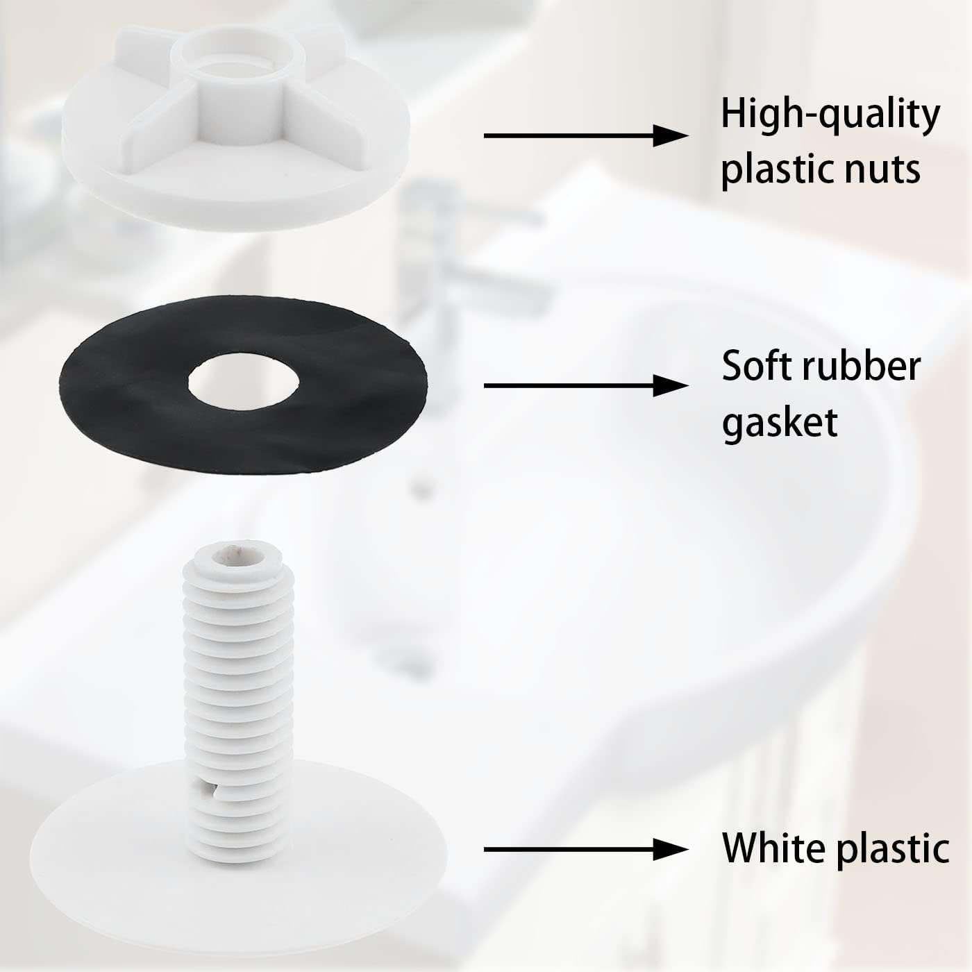 Haidong 3pcs Kitchen sink hole cover Faucet hole cover Sink faucet hole cover Kitchen bathroom supplies faucet fittings
