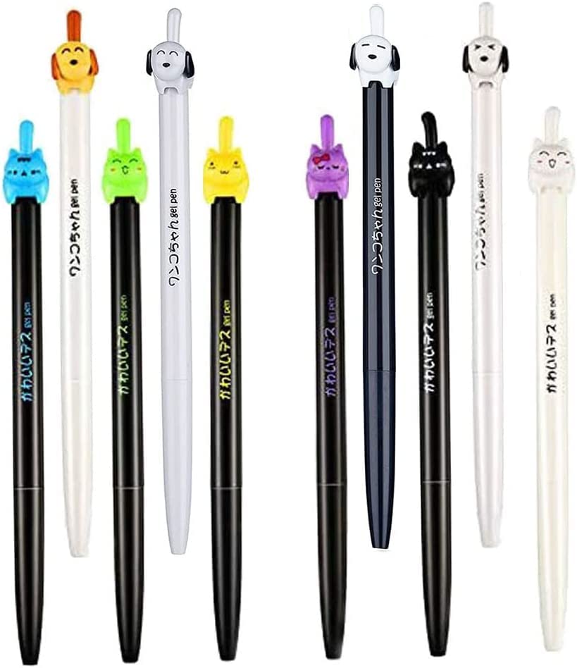 Amazon | Gydthdeix 12本 犬ゲルペン4本 ブラックインク 0.5mm