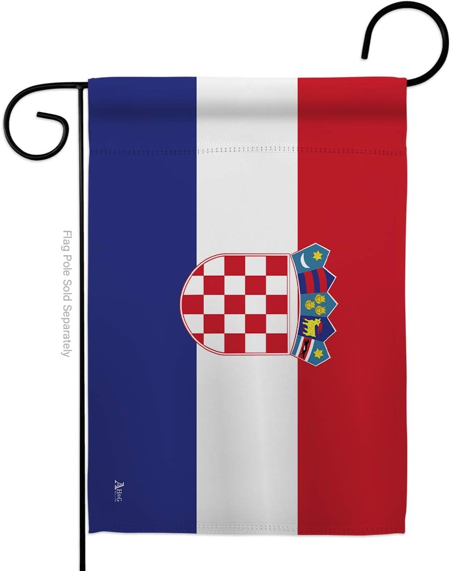 Croatia Burlap Garden Flag Nationality Nation International World Country Particular Area Small Decorative Gift Yard House Banner Double-Sided Made In USA 13 X 18.5