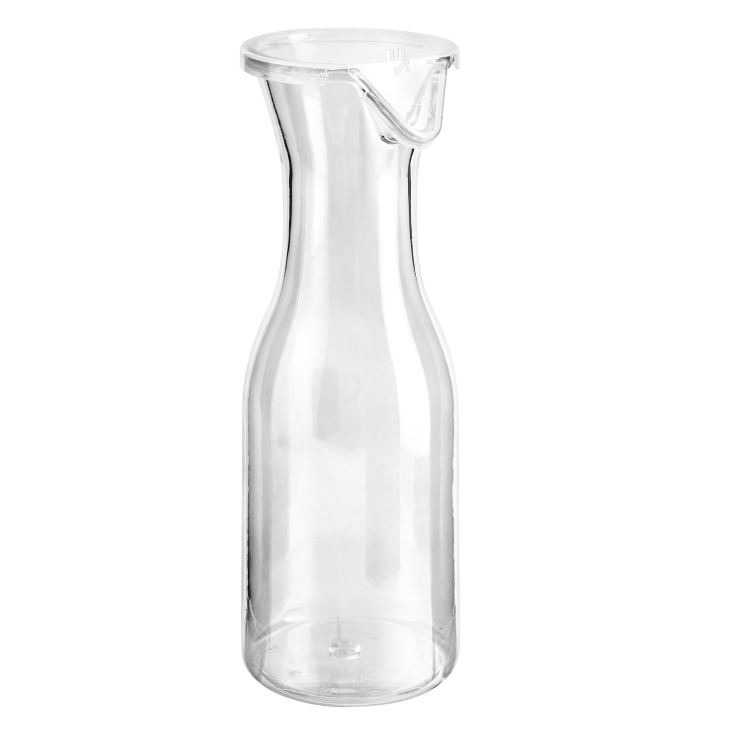HOMESHOPA Plastic Carafe with Lid, 40oz Clear Unbreakable 1100ml Water Pitcher for Iced Tea, Powdered Juice, Cold Beverages, Mimosa Bar, Wine, Dishwasher Safe Reusable Beverage Containers