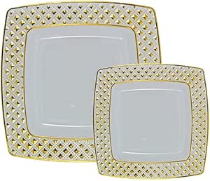 Ensemble Vaisselles D'assiettes Réutilisables De 32 Pièces - Pour 16