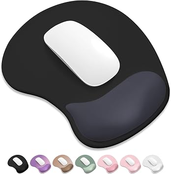 ITNRSIIET Ergonomic Mouse Pad with Wrist Rest, 1-Black Gray Gradient