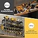 YYR Heavy Duty Power Tool Organizer Wall Mount, Cordless Drill Hanger Storage Rack, Battery Tools Holder with Charging Station Shelf for Garage Organization, Workshop, Pegboard, Shed - 32 Inch 8 Slots