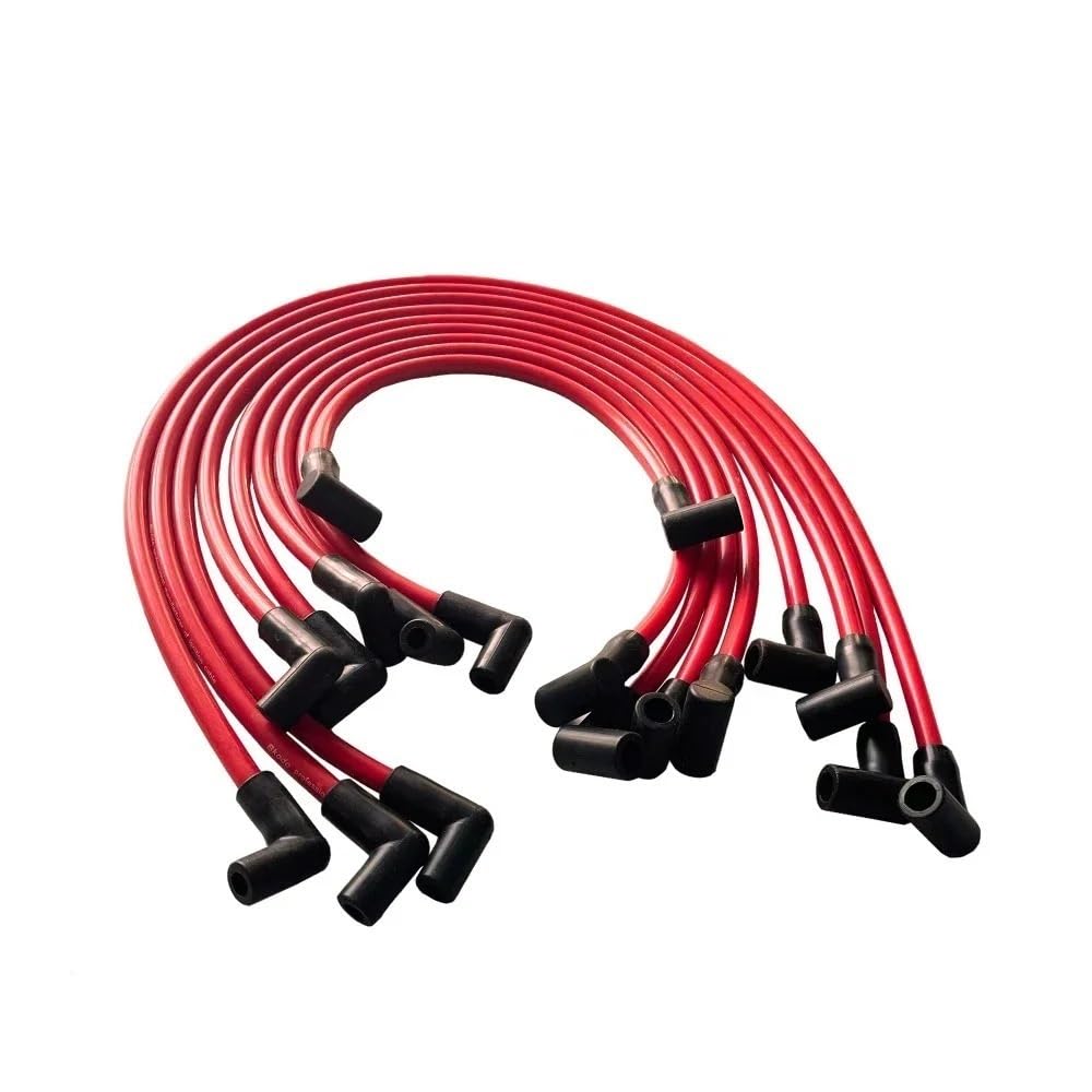 cables bujías coche Para Chevrolet Para Motores SBC BBC | Cables De 10,5 Mm Juego De Cables De Bujía De 9 Piezas