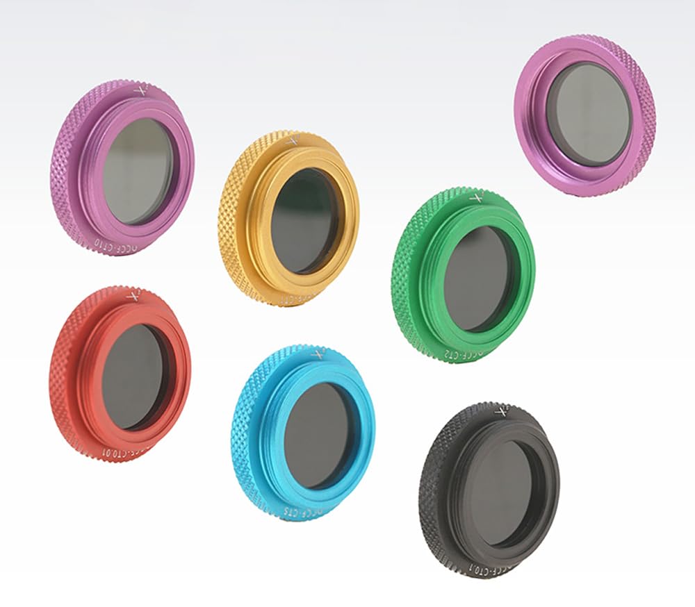 Filtro de densidad neutra de 20 mm con soporte de montaje - Roscas C-Mount/SM1 - Filtro óptico, 1 unidad(5% Transmittance C-Mount Thread)