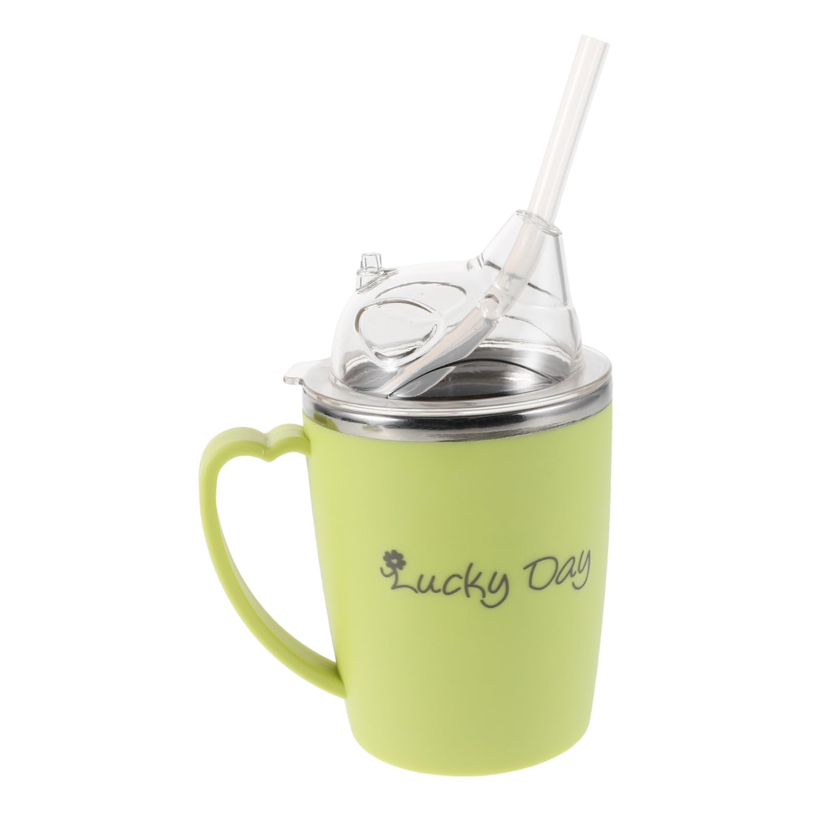 Hohopeti Inoxidable Vaso Silicona 350ml de Pajita de Acero Alimentación