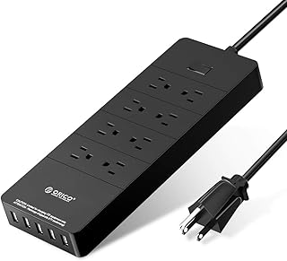 ORICO Surge Protector Power Strip with 8 Outlets and 5 USB Charging Ports, 5ft Extension Cord/1700J Ideal for Home and Off...