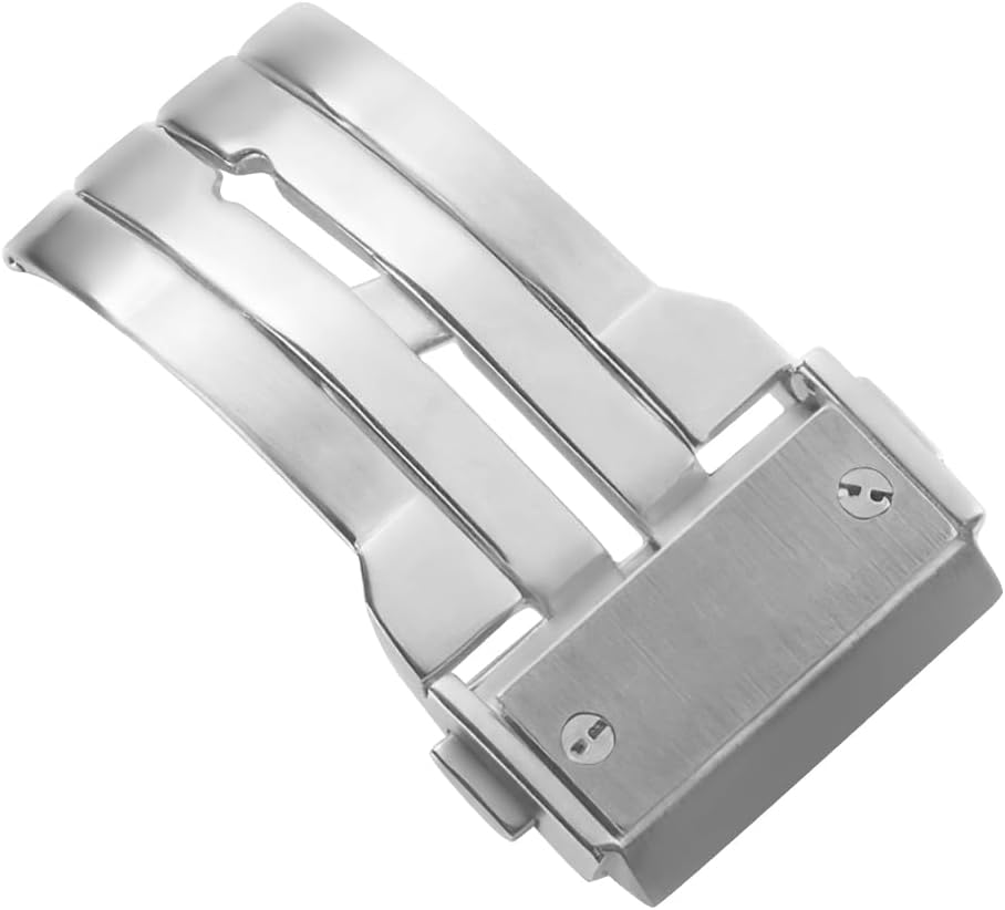 Clasp Buckle Band Replacement For Hublot Big Bang 18-24mm | Watch Deployment Strap Silver Stainless Steel