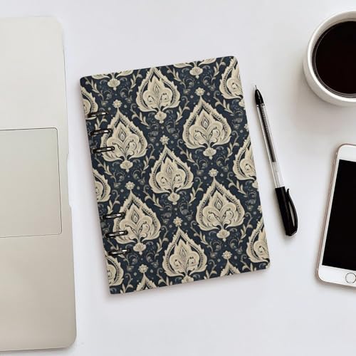 Carnet ligné en cuir PU de qualité supérieure avec couverture rigide rechargeable format A5 - 5