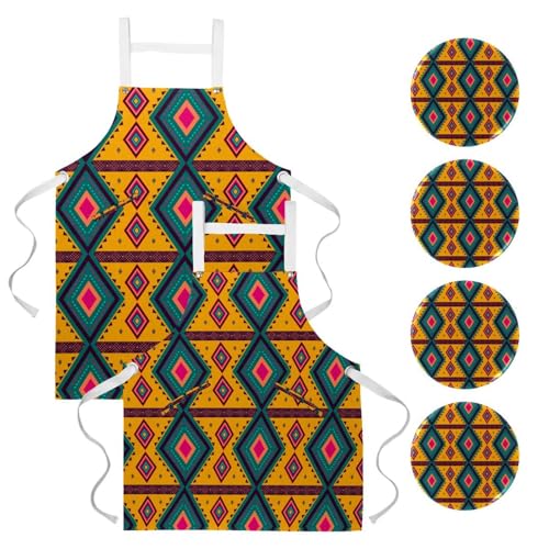 Tablier de serveuse avec 4 broches protégeant des taches pour bistrot