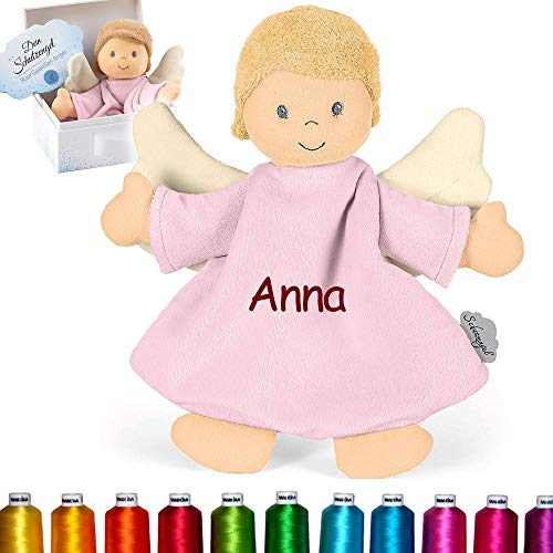 LALALO Schutzengel Spieluhr Personalisiert - Sterntaler Einschlafhilfe Zur Geburt & Taufe