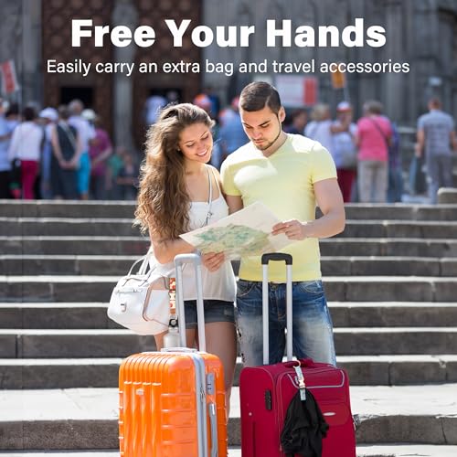 Travel Carry Strap with Ring Hooks, Buckle, Add-a-Bag Luggage Strap, Adjustable Bag Holder, Travel Clip for Carry-on Bags3