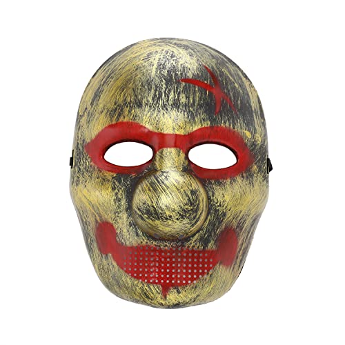 Komonee 2 x Halloween Mask Big Nosed Smile Gold Costume Adult Outfit Scary Spooky Horror Party Face Fancy Dress Cosplay For Men Women (HM9)