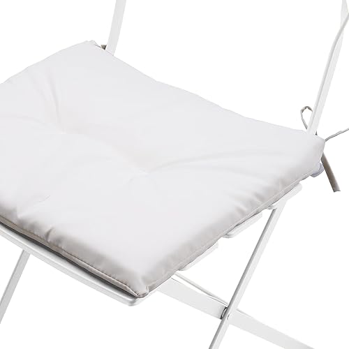 Miniatura 4 de Grand patio Juego de muebles plegables de 3 piezas para exteriores, diseño portátil para bistró y balcón (blanco con cojín)