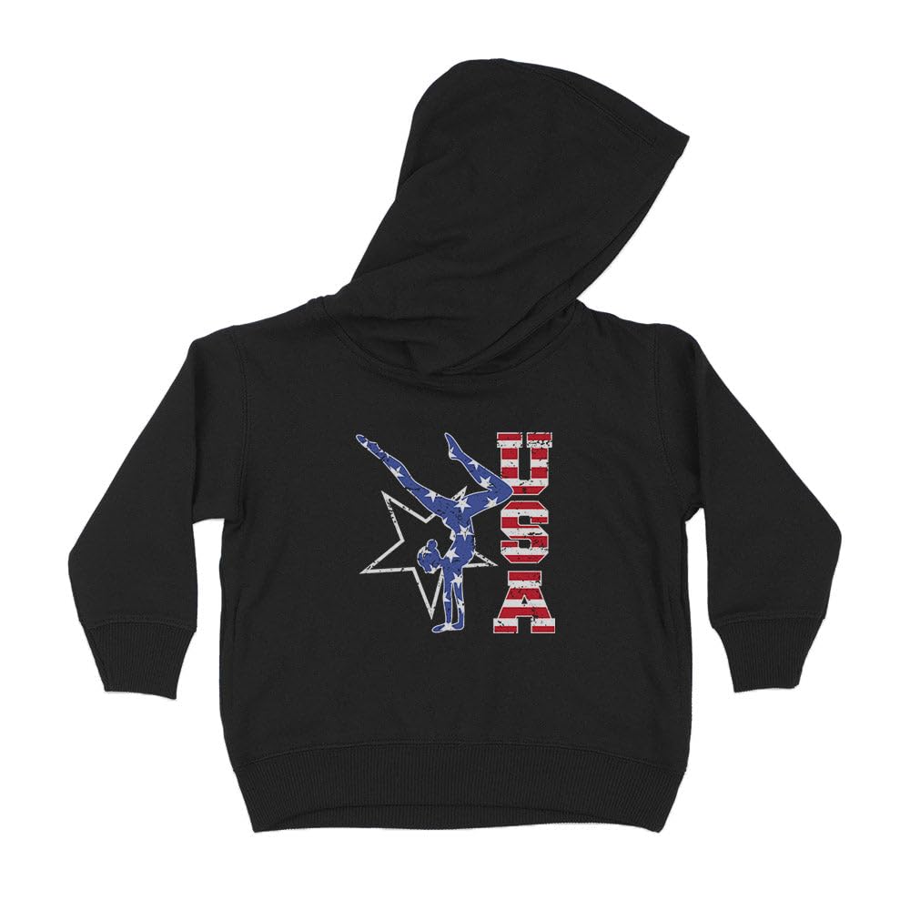 USA Gymnastics Kids Hoodie Sweatshirt Toddler 4T Black
