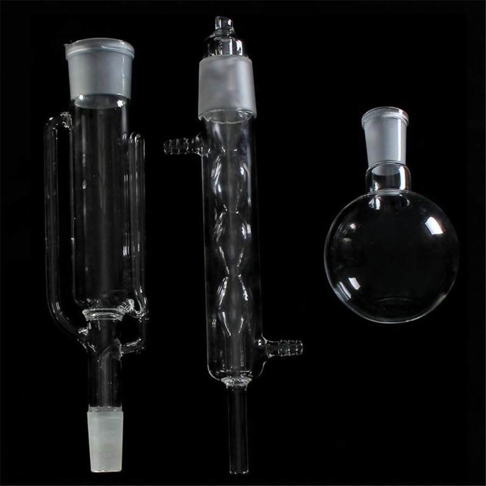 Cristalería de Laboratorio Aparato extractor de vidrio Soxhlet de 250 ml con condensador de bulbo y cuerpo de vidrio for laboratorio