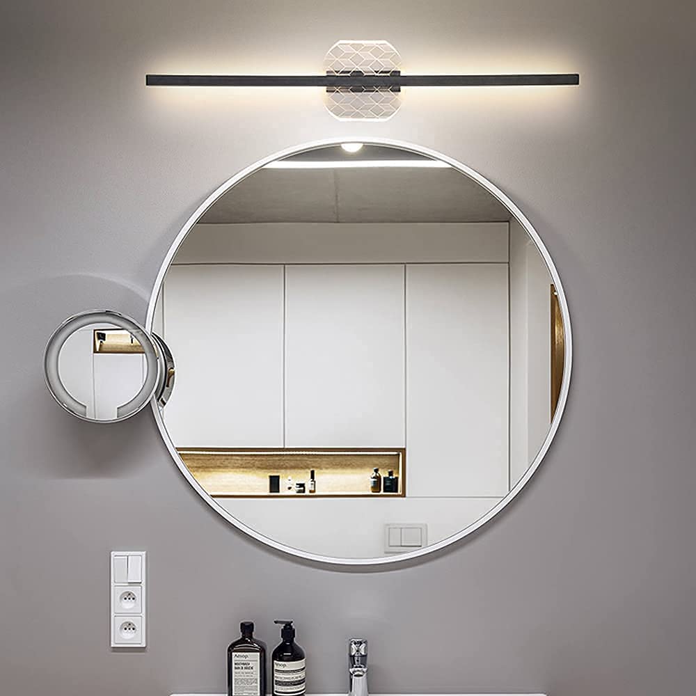 Lampa ścienna z lustrem łazienkowym Nowoczesne światło przednie z lustrem LED, lampy lustrzane z trybami 3 kolorów IP44 Wodoodporne i przeciwmgielne Kinkiety łazienkowe