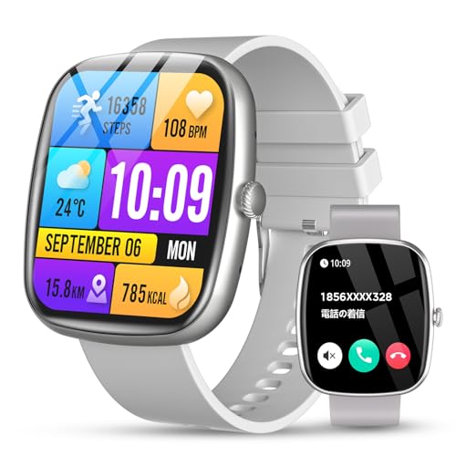X}[gEHb` 1.83C` Bluetoothʘb Smart Watch X}[grv MbZ[Wʒm v ^fBXvC Bluetooth ʘbΉ 128ރX|[c[hAlexaΉ { oh \