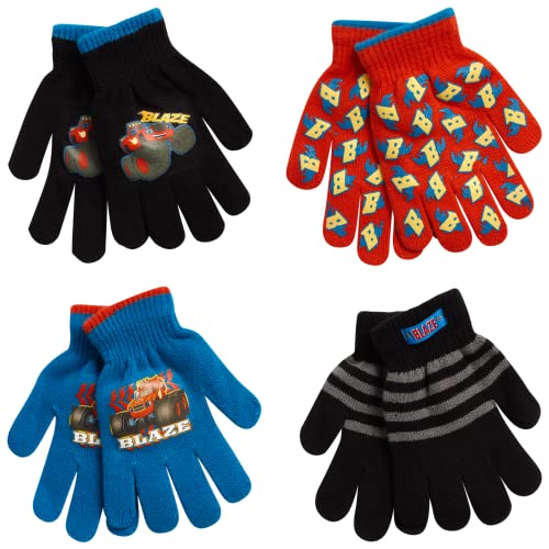 Image of Nickelodeon Boys 4 Pack Mitten or Glove Set: Paw Patrol and Blaze (Toddler /Little Boys)