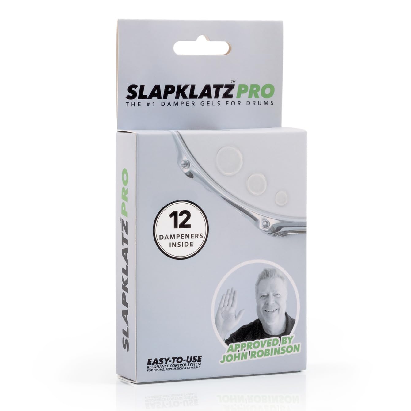 PRO Drum Gel Dampers – Clear – 12 Pads in 3 Sizes – Storage Case Included