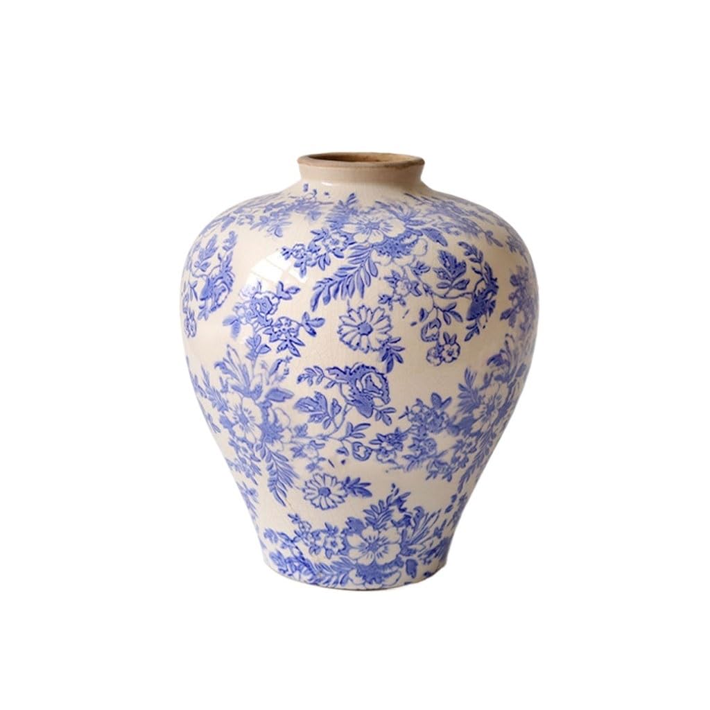 SLEEVE Vases Home Decor French Retro Vase Ceramic Hydroponic Container Restaurant Living Room Flower Vessel Ornaments(B1)