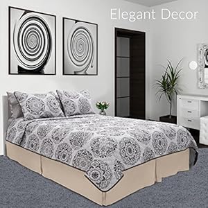 Mellanni Bed Skirt Cal King Size- Bed Frame - 15-Inch Tailored Drop Pleated Dust Ruffle - Wrinkle, Fade, Stain Resistant - 1 Bedskirt (Cal King, Sand) Mellanni Bed Skirt Cal King Size Bed Frame 15 Inch Tailored Drop Pleated Dust Ruffle Wrinkle Fade Stain Resistant 1 Bedskirt Cal King Sand
