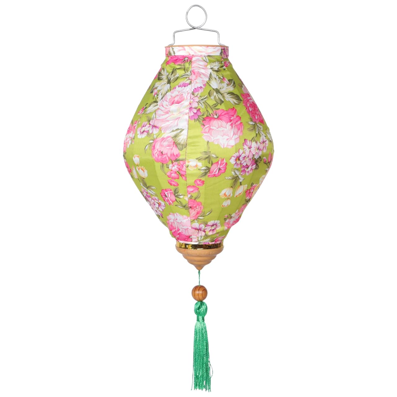 NUOBESTY Antique Lantern Floral Pattern Decorative Charm Outdoor Silk Cloth Lantern Assorted Style