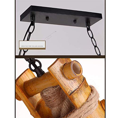 Lustre corde de chanvre E27 solution d'éclairage chaleureux pour grand bar - 2