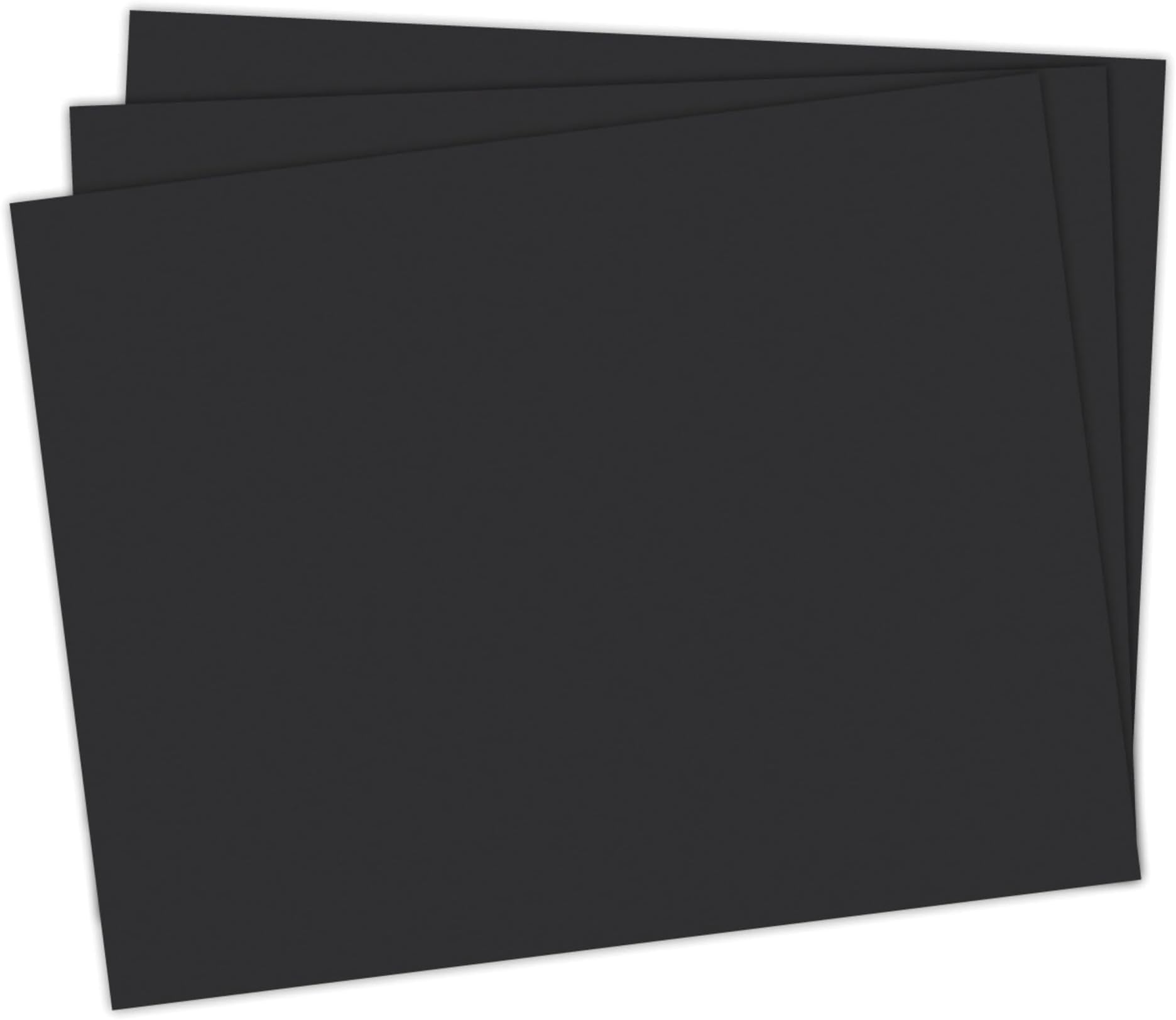 School Smart Railroad Poster Board Paper, 22 x 28 Inches, 6-Ply, Black, Pack of 25