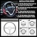 Alusbell Microfiber Leather Steering Wheel Cover Breathable Auto Car Steering Wheel Cover for Women and Men Universal 15 Inches Red