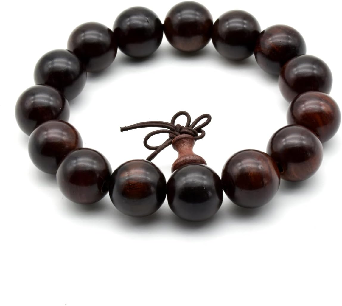 Zen Dear Unisex Natural Rosewood Prayer Beads Buddha Buddhist Prayer Meditation Mala Necklace Bracelet - Image 4