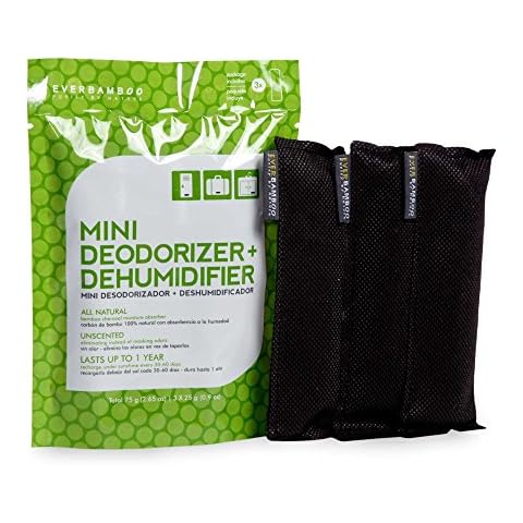 Ever Bamboo Mini Deodorizer & Dehumidifier w/Natural Bamboo Charcoal (3-Pack, 3 x 25 g) Cover