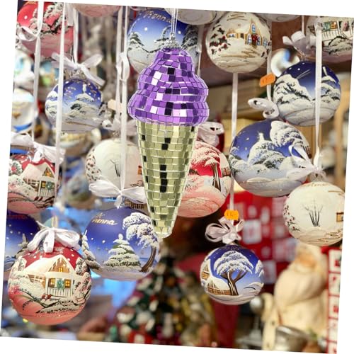 Adorno colgante de disco con forma de helado para decoración de bodas, festivales y cumpleaños miniatura 5