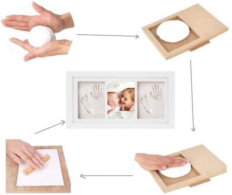 For Creative And Hand Print Pictures Display Photo Frame Commemorate Kids Growing Memory Gift 3 Position Photo Frame 8x10 Black