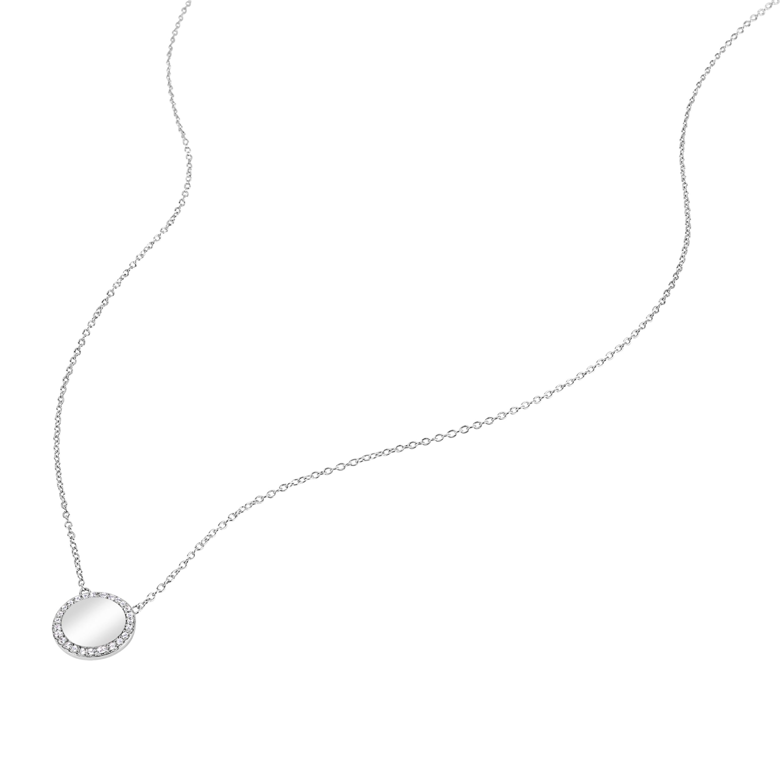 TOM TAILOR - Collana da Donna in Argento 925 - con Zircone - Ciondolo a Cerchio - TT-N0054