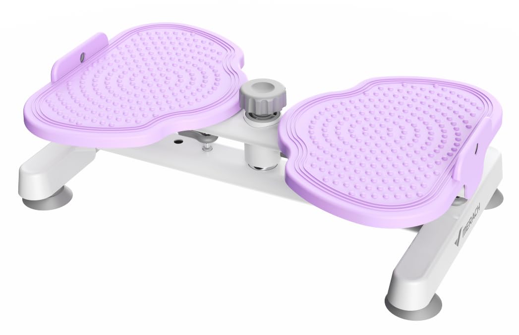 MERACH Waist Twister Board, Ab Machine with 264 lbs Weight Capacity, Abs Workout for Slim Waist and Core Ab Exercise, Noiseless Home Gym Exercise Equipment for Women Men (Purple)