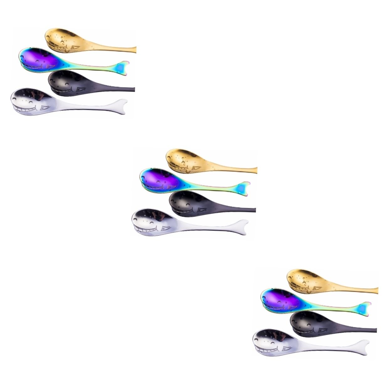Alipis 12piezas Cucharas Inoxidable Forma De De Cucharas De Café y Utensilios Divertidos Para Aptas Para Lavavajillas
