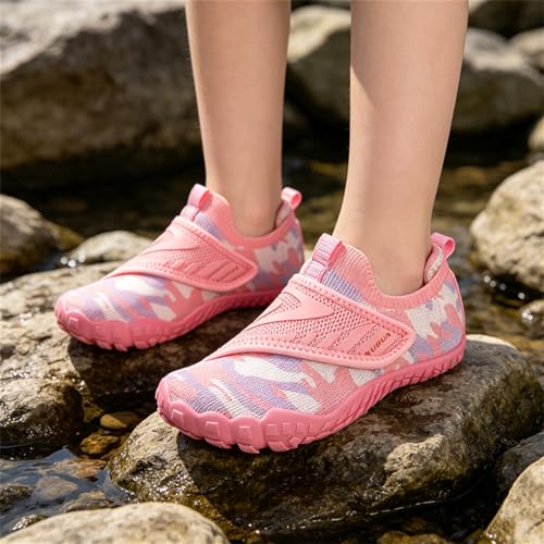 Image of KUBUA Multifunctional Kids Water Shoes Boys Girls Quick Dry Swim Aqua Socks | Wide Toe Box, Lightweight, Barefoot-Style, Breathable, Beach, Pool, Kayak, Water Parks, Hiking, Toddler, Little Kid, Big Kid
