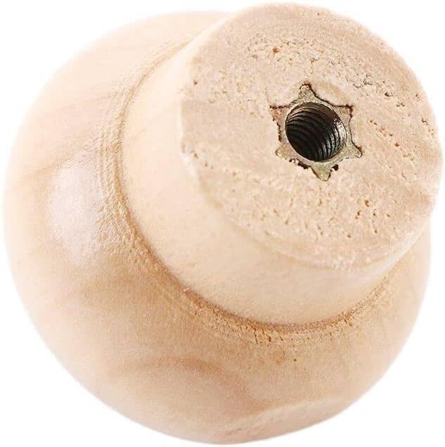 Pomello In Legno Per Coperchio Pentola Sourcing Map: 49x26 Mm, Universale, Confezione Da 2 Con Viti E Guarnizioni - 3