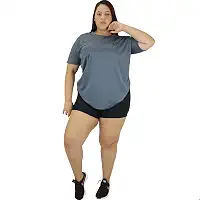 Camiseta Dry Fit Plus Size Feminina – Academia & Fitness | Alta Elasticidade, Anti Suor e Conforto