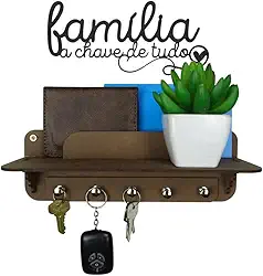 Porta Chaves E Organizador De Parede Para Cartas E Carteira