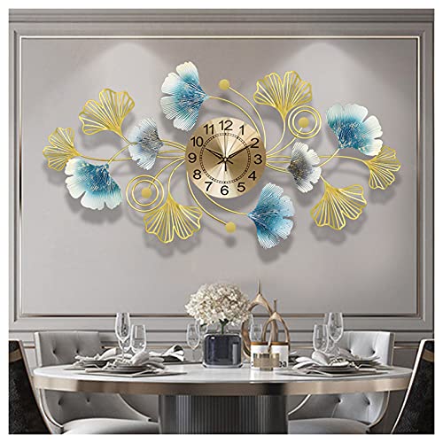 Horloge murale silencieuse sans tic-tac grand format métal 90 cm
